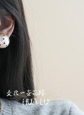 ins高级感简约棉花气质港风耳环