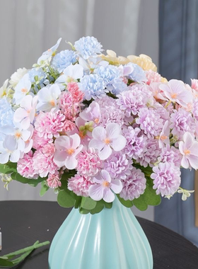 北欧轻奢风假花仿真花餐桌花摆花家居客厅花艺装饰摆件拍摄道具