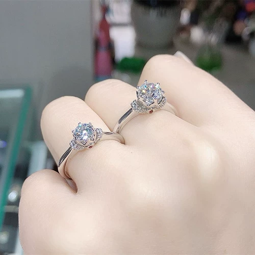 Платиновое импортное рубиновое обручальное кольцо на день Святого Валентина, платина 950 пробы, подарок на день рождения