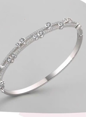 D色莫桑石水滴露珠手镯