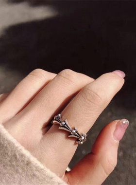 欧美潮牌潮流CH925纯银波浪纹戒指蛇骨指环男女款尾戒情侣对戒