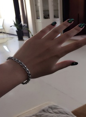 潮牌babyfat手串轻奢周杨青GD手环朋克925纯银复古手链男女款手镯