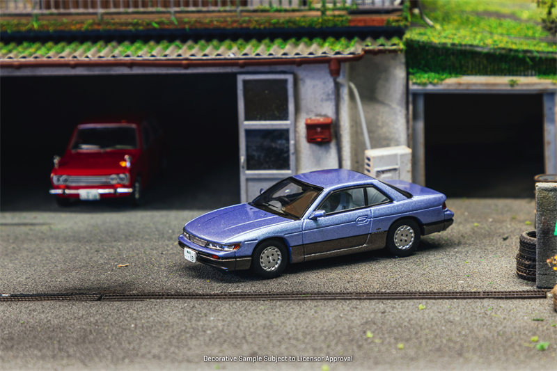 Tarmac Works 1:64 日产 Nissan Silvia (S13) Blue/Grey合金车模 - 图1