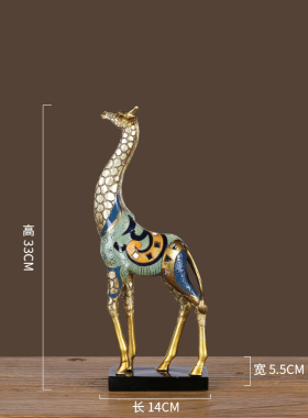 长颈鹿摆件创意别墅新房客厅电视柜玄关家居饰品礼物现代轻奢摆设