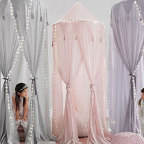 INS Snow spinning triangular flag flow SuFour open door mosquito nets Hanging Dome Bed Mantle Children Room Tent Bed Tent decoration