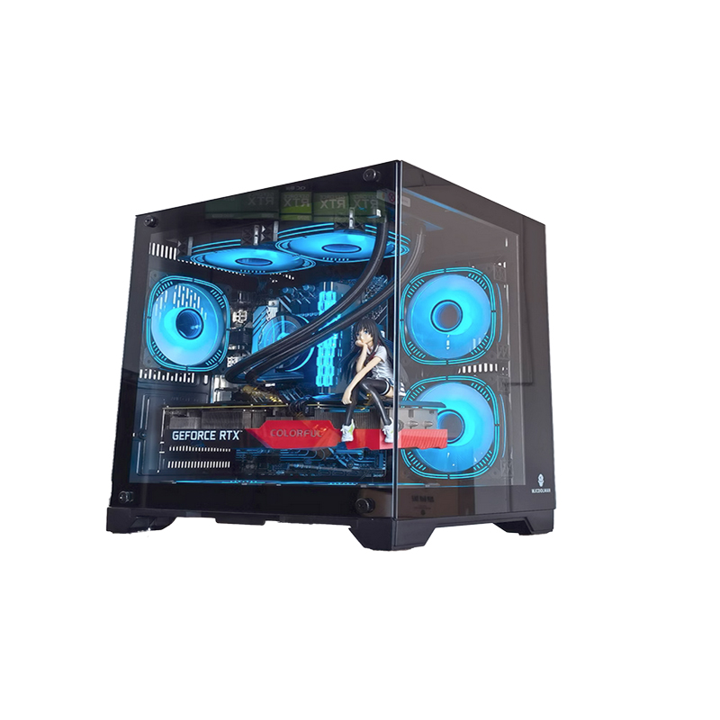 AMD R7 5800X3D+技嘉B550M AROUS ELITE无显卡海景房设计游戏主机-图1