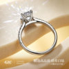 Artificially cultivated diamond ring one carat 18K gold cultivated diamond ring Kajia four-prong wedding diamond ring PT950 platinum