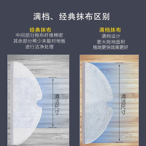 适配石头扫地机器人拖布S50 T6 T7 T8 G10 T7S T7SPlus一次性抹布 - 图2