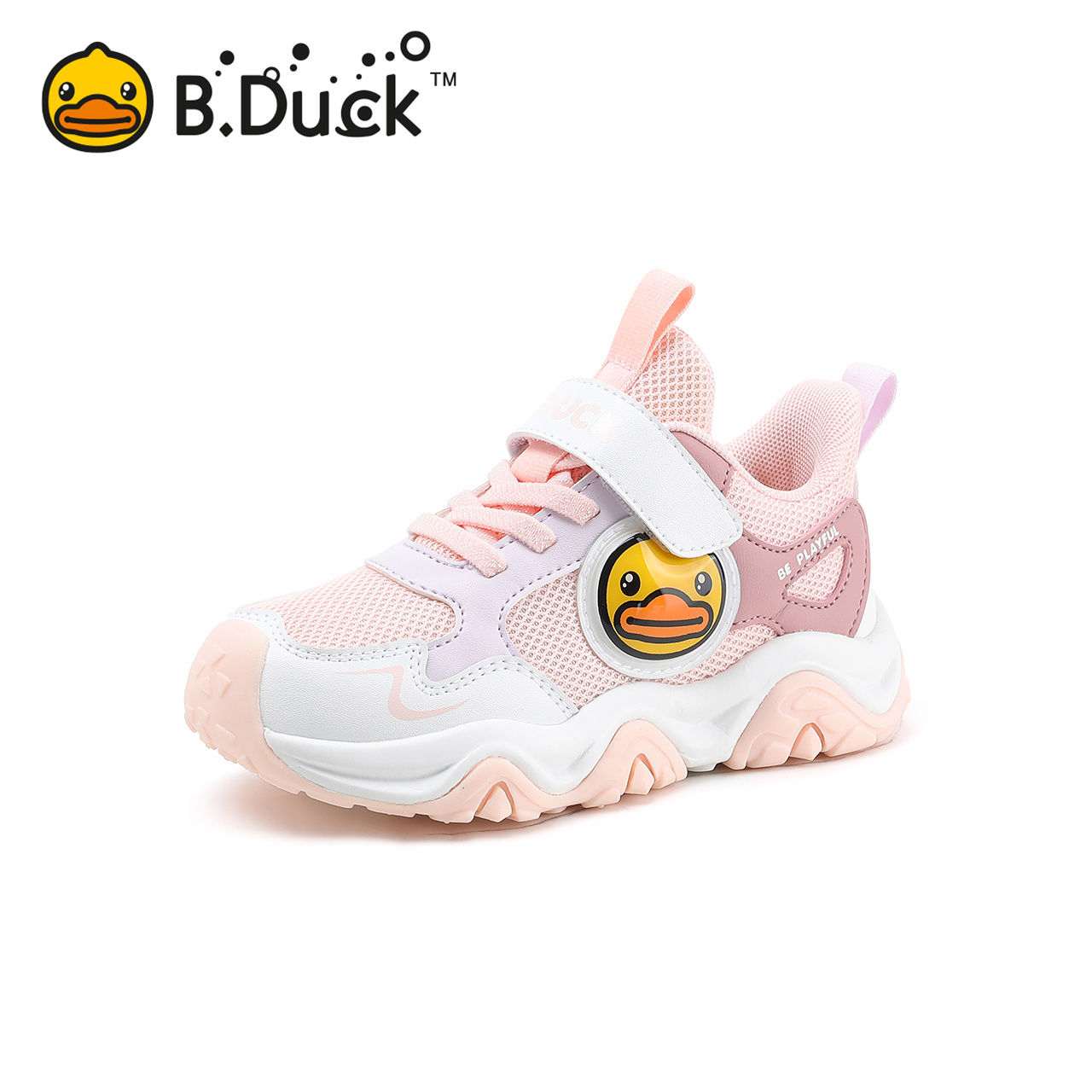 B.Duck小黄鸭童鞋男童运动鞋2025春季新款女童休闲宝宝鞋软底潮牌