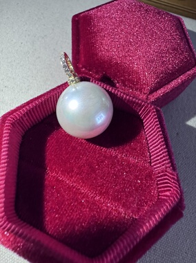 天然感西班牙珍珠18mm点位925银吊坠高级感日常点位简约百搭现货