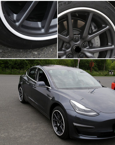 适用于Tesla特斯拉Model3/Y18寸19寸/20寸轮毂罩轮毂圈改装配件丫 - 图0