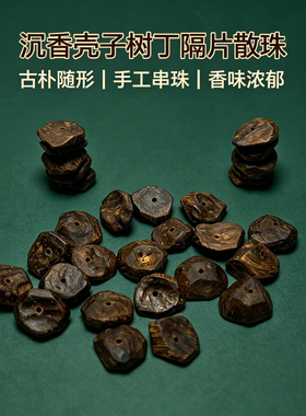 沉香壳子散珠小红书DIY文创