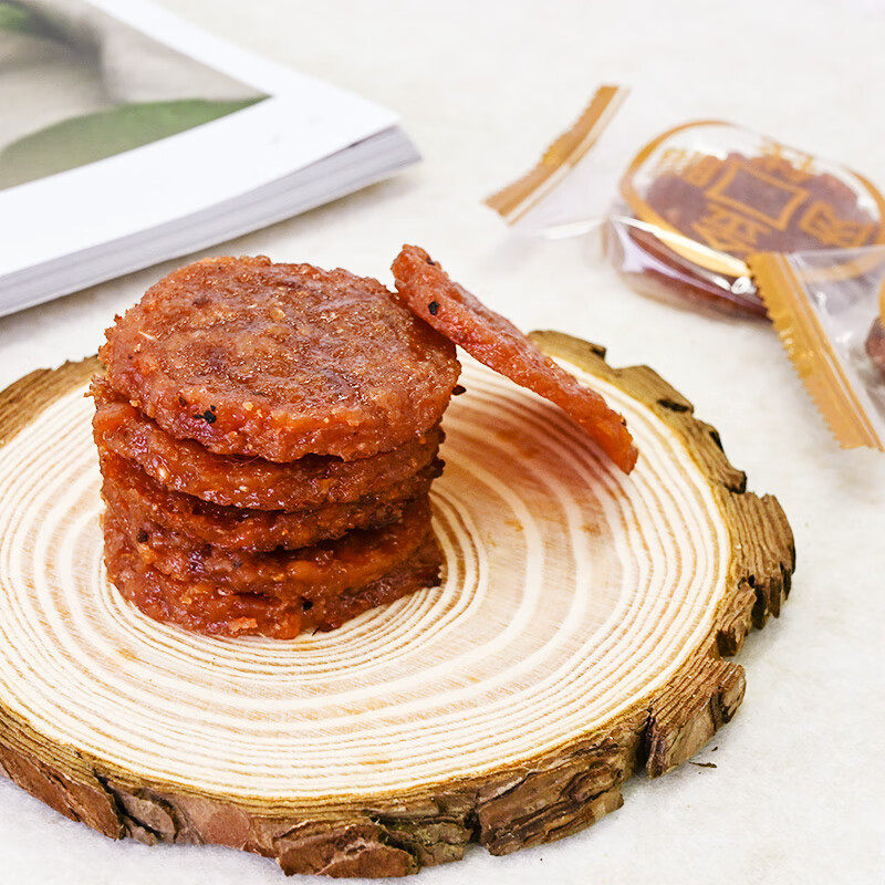 自然派金钱肉脯200g蜜汁味猪肉脯圆肉饼休闲小零食新年过年送礼盒,淘宝优惠券,粉丝福利购,淘宝优惠卷
