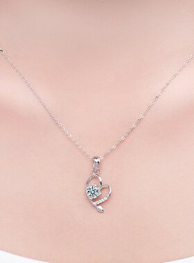 锆石漂亮久不褪色银项链秋新品