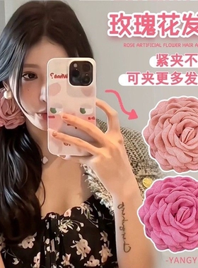 高级感后脑勺新款半扎发卡简约