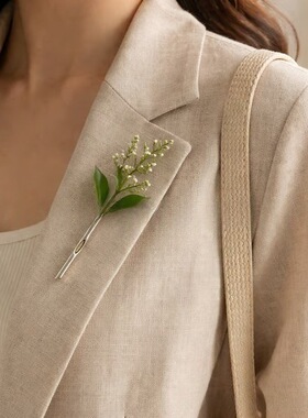 新品Sterling Silver Flower Brooch可自由插花的试管花瓶胸针