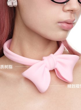 YVMIN尤目 大号蝴蝶结chocker项链女设计师生日礼物新品七夕礼物
