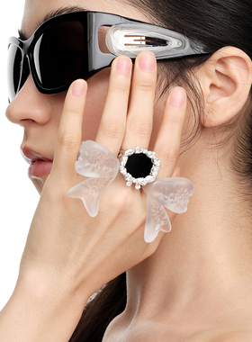 YVMIN尤目 爱心水渍蝴蝶结戒指戒圈女设计师生日礼物新品