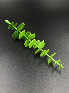 酒店餐厅创意盆饰仿真尤加利摆盆装饰绿叶手工diy花束假花塑料花