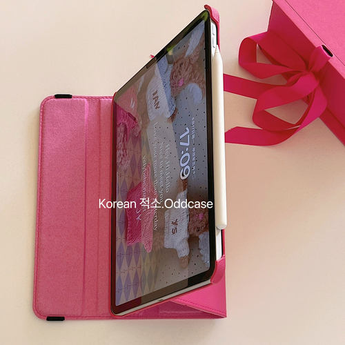 odd「疯狂心动」女团玫粉色 韩系ipad保护套pro11/10.9寸翻盖/旋转书本式air6/10代/10.2/pro13寸皮套壳mini6 - 图3