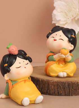 唐朝侍女可爱风酒柜西安文创摆件