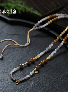 【望长安多用链】天然和田玉楼兰色多宝设计款日常百搭多用链