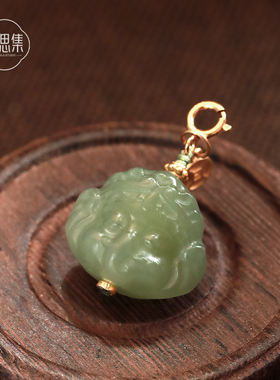 【虚妄吊坠】天然和田玉财神吊坠S925银百搭气质款
