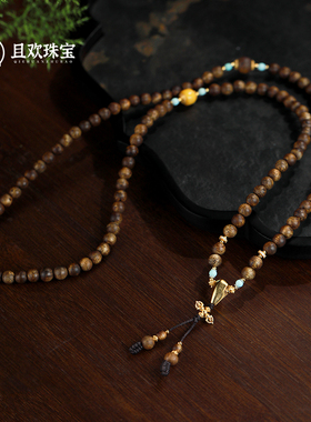 沉香【净明手串】天然沉香带蜜蜡多圈设计多用链送礼轻奢高级