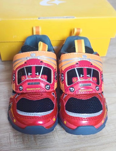 日本MOONSTAR月星鞋学步鞋红色汽车春秋 现货 断码处理 假一罚十 - 图0