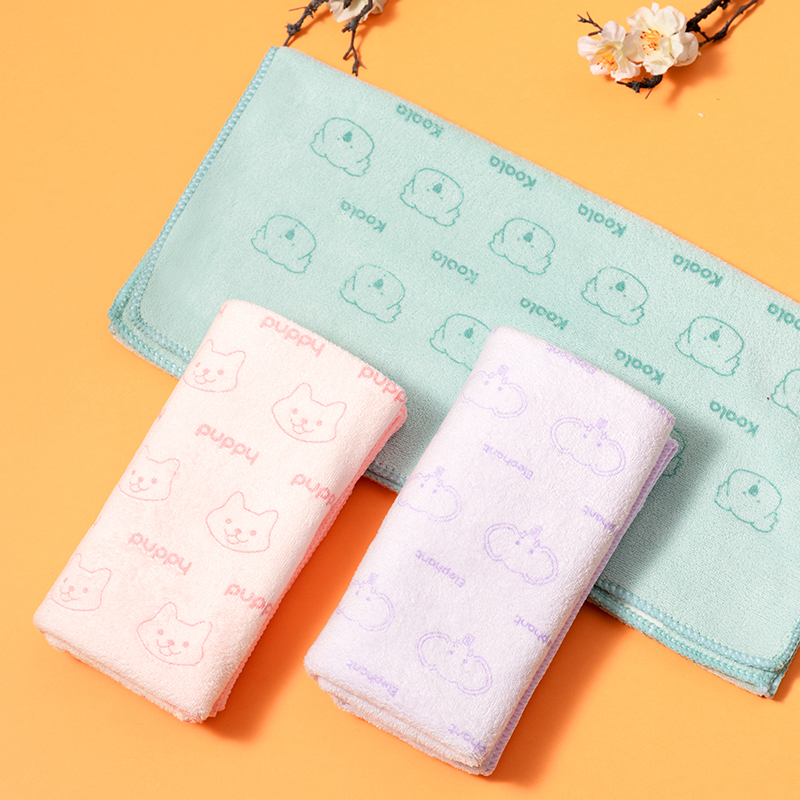 miniso名创优品旗舰店MINISO/名创优品 超细纤维萌趣动物毛巾颜色随机发0