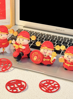 财神爷装饰摆件情绪稳定神器盲盒