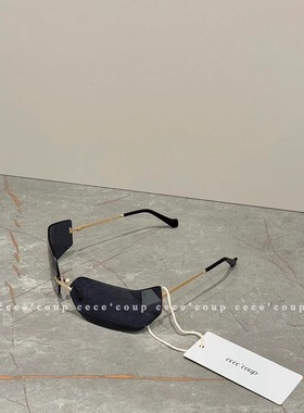 25ss字母无边框墨镜太阳眼镜