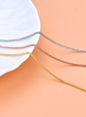 纯银可调节百搭锁骨链