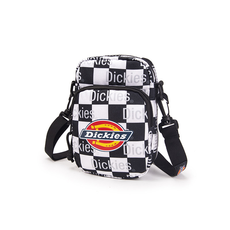 Postman checkerboard plaid single shoulder bag Dickies