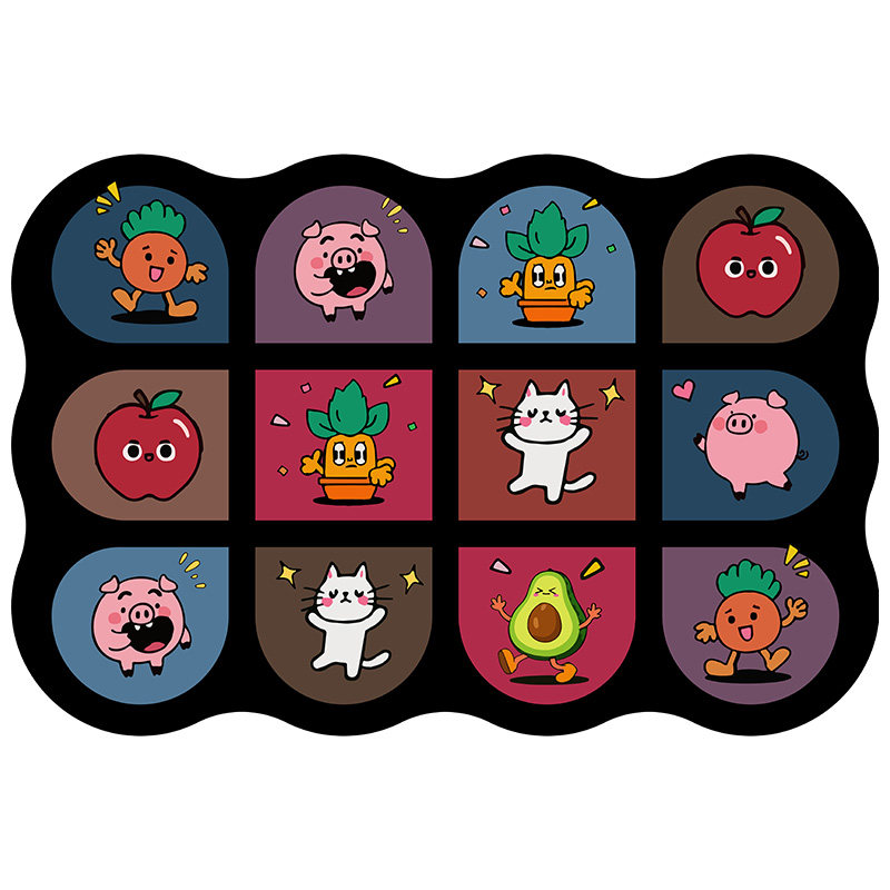 复古卡通硅藻泥吸水垫卫生间入户门口防滑速干脚垫浴室洗手间地垫,淘宝优惠券,粉丝福利购,淘宝优惠卷