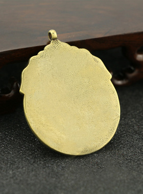 纯铜成吉思汗头像吊坠蒙古挂饰