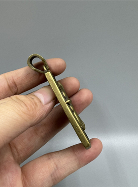 实心工艺品十字架挂件黄铜百搭