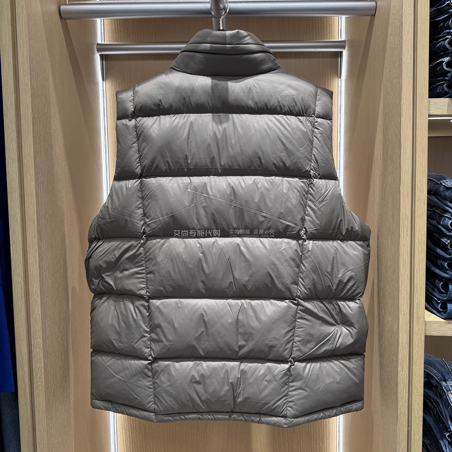CK Jeans国内代购2025年秋冬鸭绒可收纳帽男士羽绒服马甲4RD509G - 图3