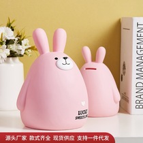 Nordic Wind Large Capacity Cute Cartoon Rabbit Coin Advisable Deposit Pot Boy Girl Room Furnishing Adornment