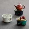Peacock green retro candle tea warmer tea warmer base