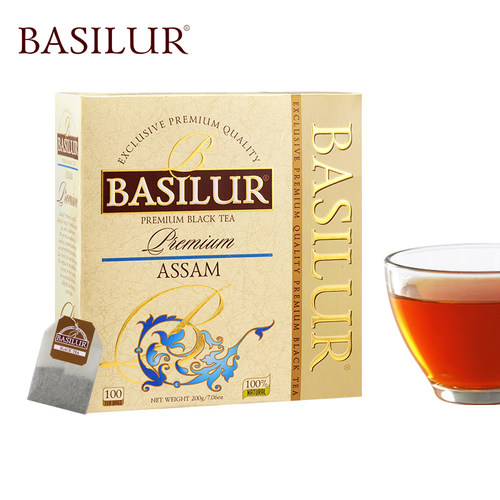 BASILUR宝锡兰优选阿萨姆红茶包100袋 印度红茶茶包 可做红茶奶茶 - 图0
