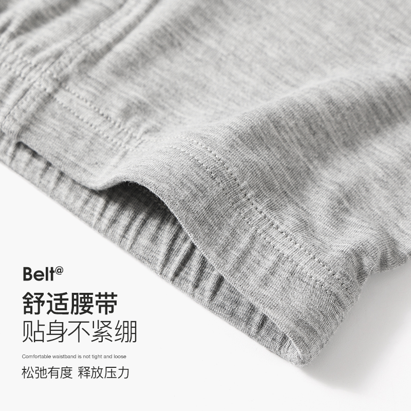 南极人壮烨专卖店南极人莫代尔男士内裤男生抗菌纯棉裆夏季冰丝平角运动四角短裤薄2
