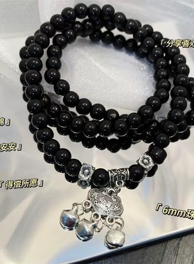 热销禅意古风蝴蝶结双层琉璃串珠手链女新中式超仙甜美简约学生