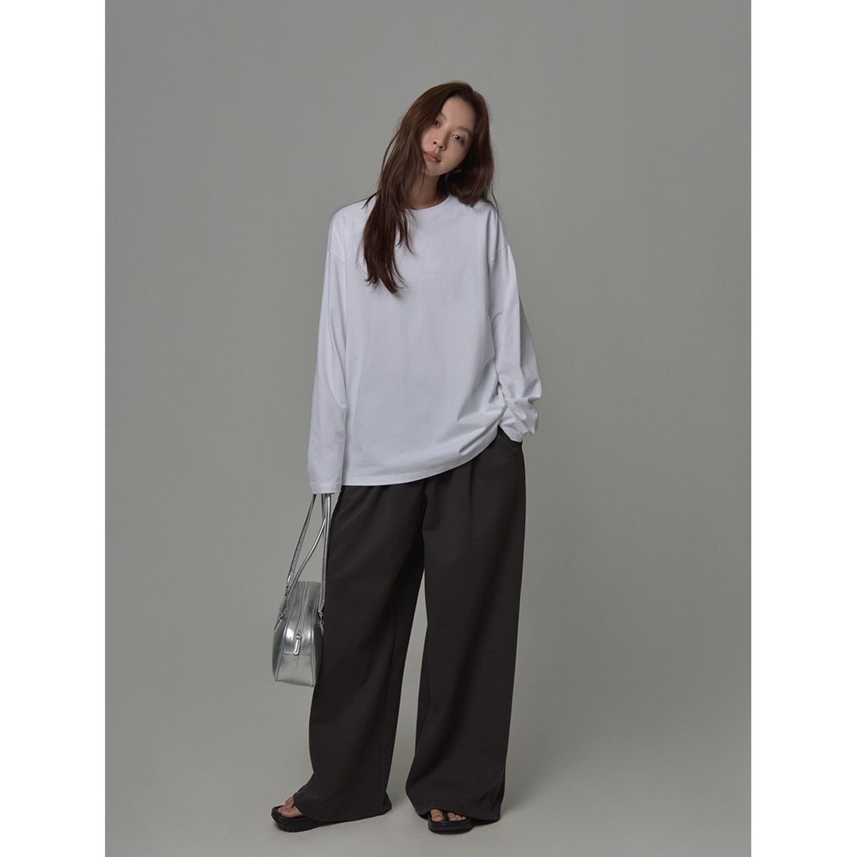 SIXI四喜家 基础主义 三色磨毛圆领长袖T恤女秋季宽松纯色上衣TEE,淘宝优惠券,粉丝福利购,淘宝优惠卷