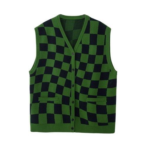Осенние ретро шахматы, жилет, кардиган