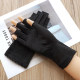 Women's summer new product half finger cotton jacquard ultra-thin breathable outdoor sun protection driving touch screen finger-exposed sleeping gloves