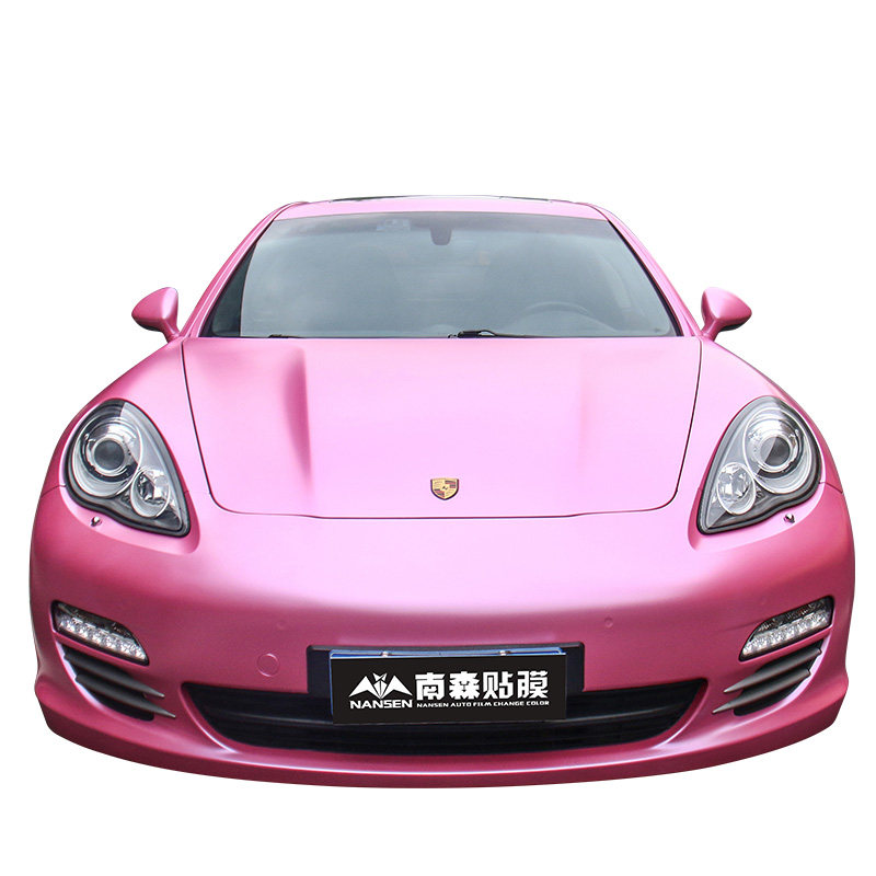 汽车雷电闪粉语樱粉亮亚面白粉梦幻粉电光猛男粉色整车身改色贴膜 南森贴膜 淘优券