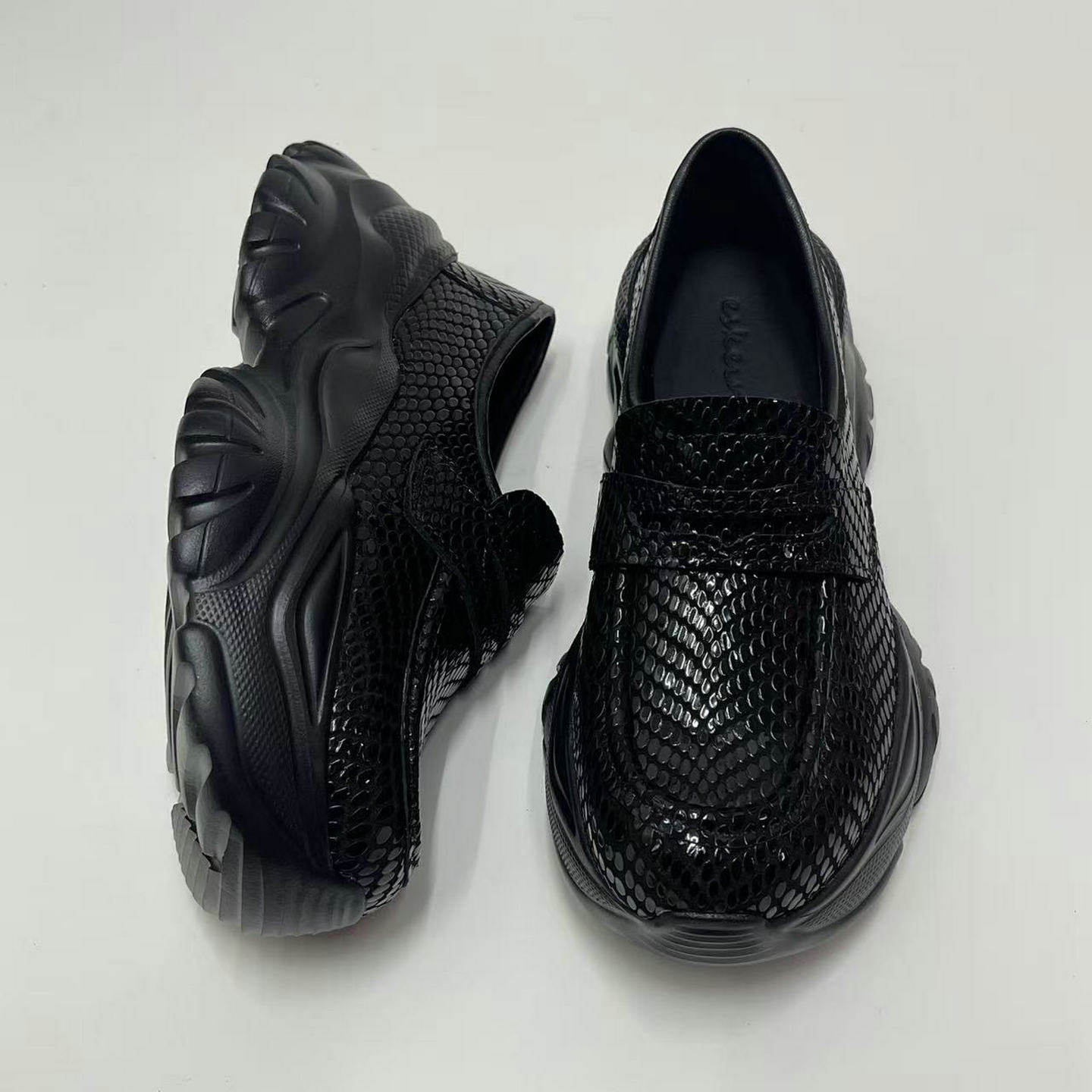 ESKEIN欧洲站轻便亮片时尚厚底乐福鞋34-43码宽胖脚老爹鞋,淘宝优惠券,粉丝福利购,淘宝优惠卷