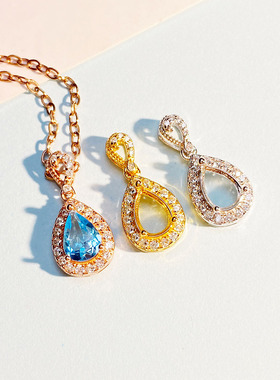 时尚个性梨形水滴5*7吊坠空托