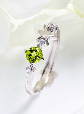 简约款纯银时尚戒托圆形空托饰品